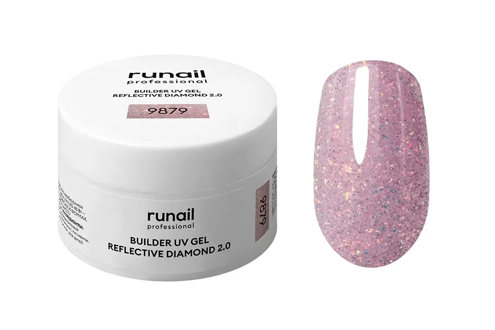 Моделирующий УФ-гель светоотражающий BUILDER UV GEL REFLECTIVE DIAMOND 2.0, 15г №9879