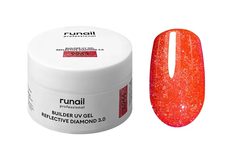 Моделирующий УФ-гель светоотражающий BUILDER UV GEL REFLECTIVE DIAMOND 3.0, 15г №9963