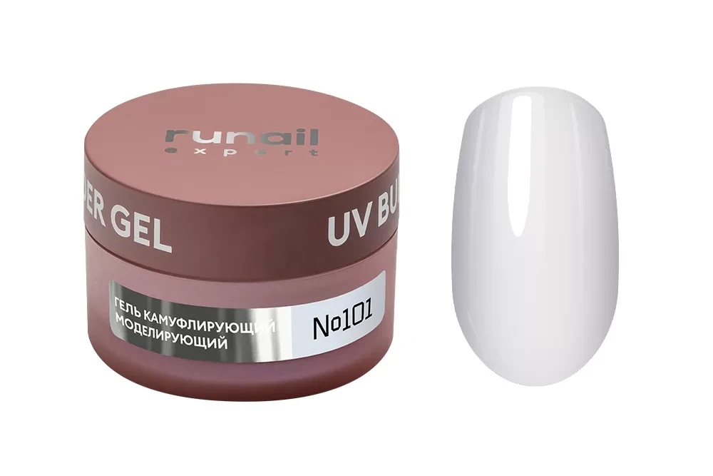 Гель моделирующий UV BUILDER GEL Runail Expert №101, 50г банка