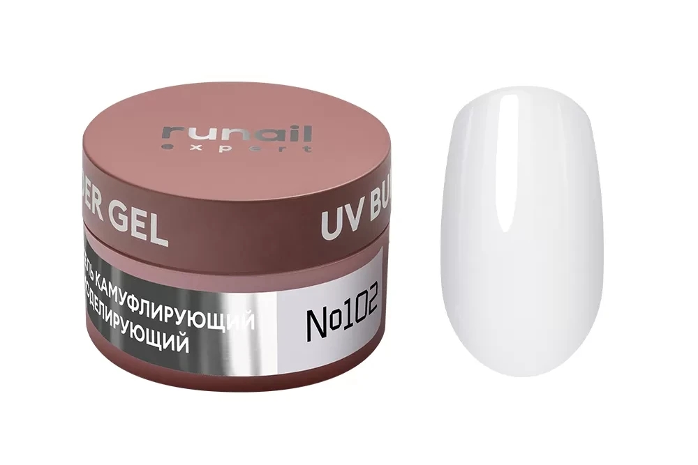 Гель моделирующий UV BUILDER GEL Runail Expert №102, 15г банка