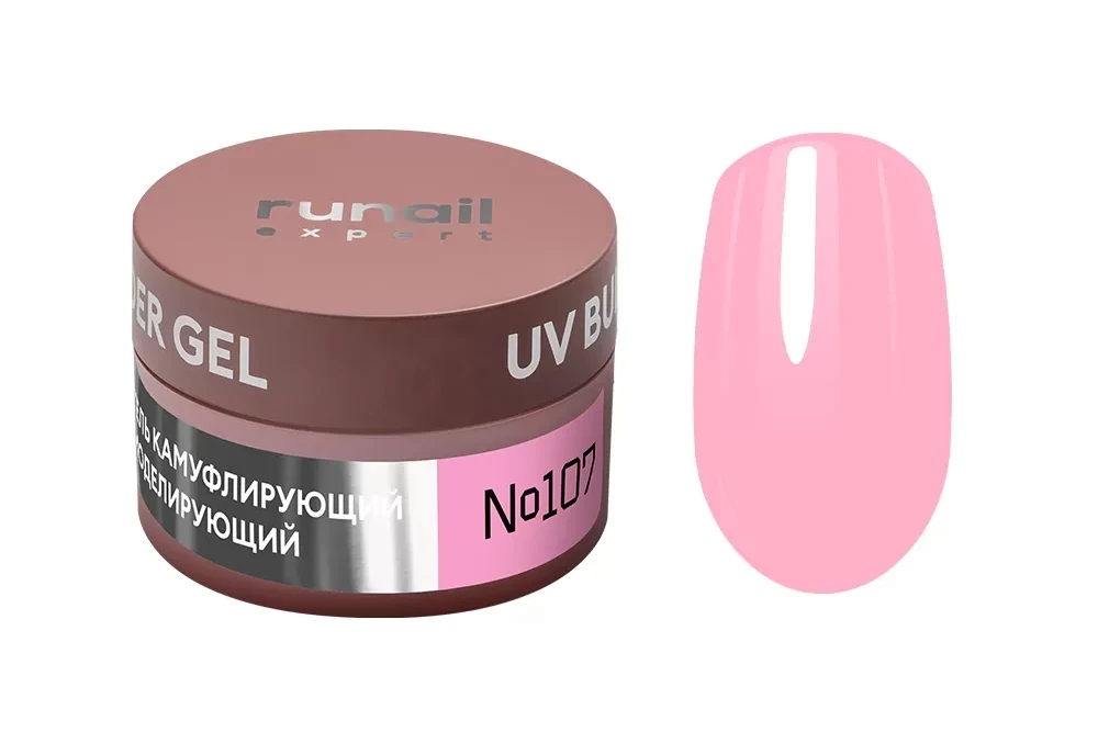Гель моделирующий UV BUILDER GEL Runail Expert №107, 15г банка