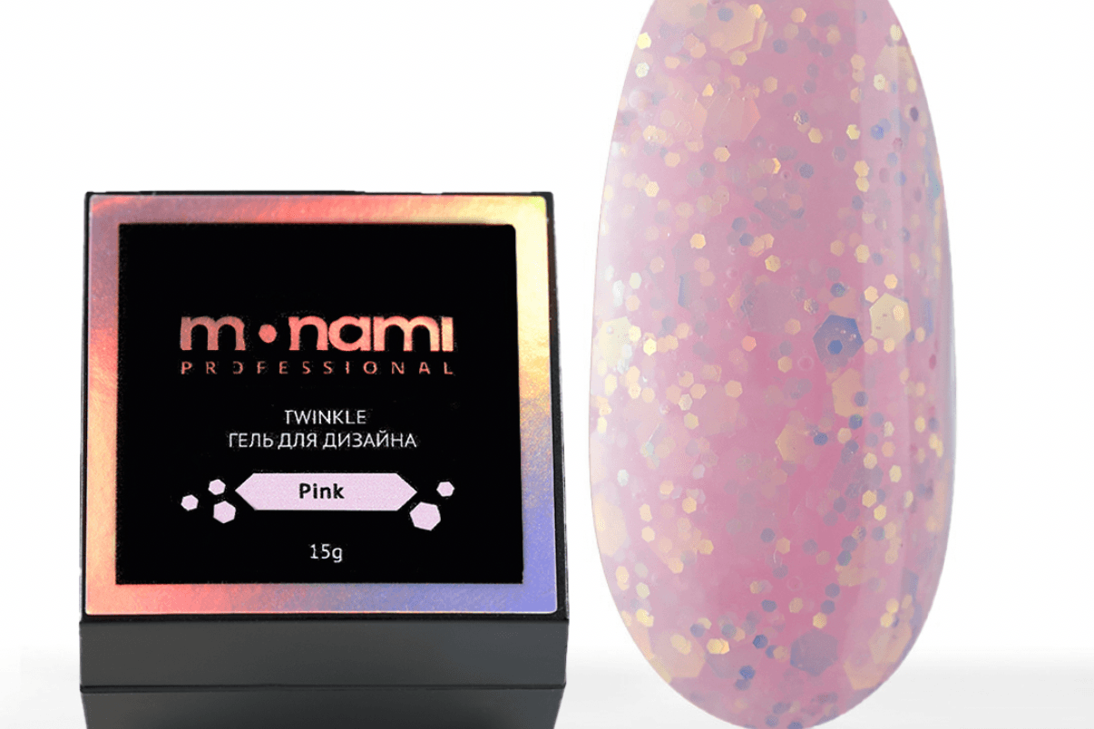 Monami, Гель Twinkle Pink, 15 г