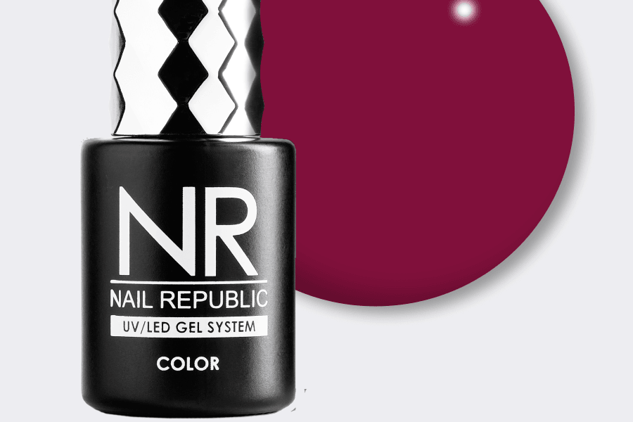 NR-202 Perfect red гель-лак, Бордово-фиолетовый (10 мл)