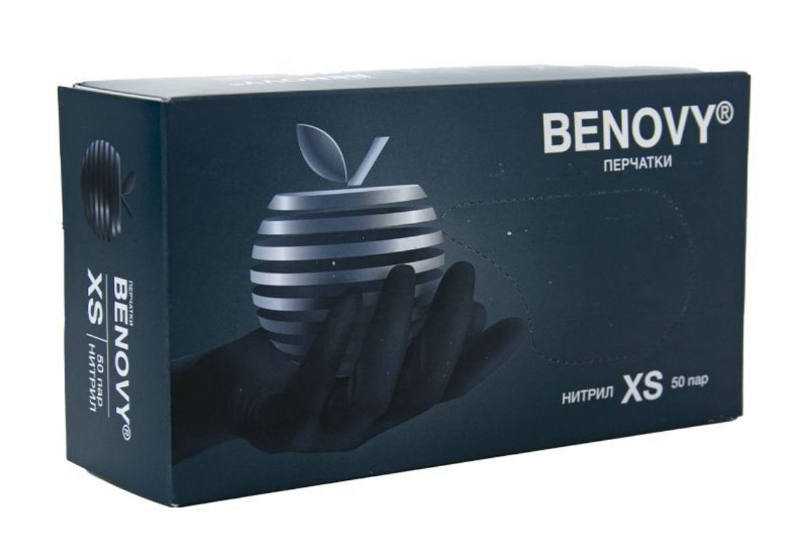 Перчатки BENOVY XS чёрные 