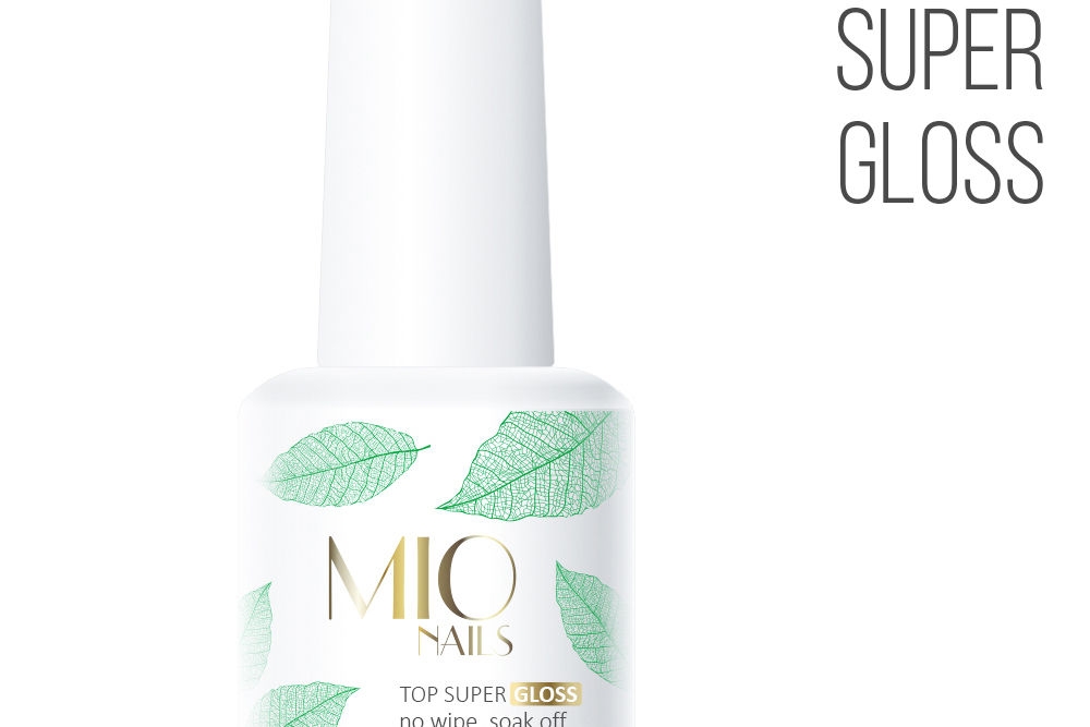 Mio Nails top Super Gloss, 15 мл. 