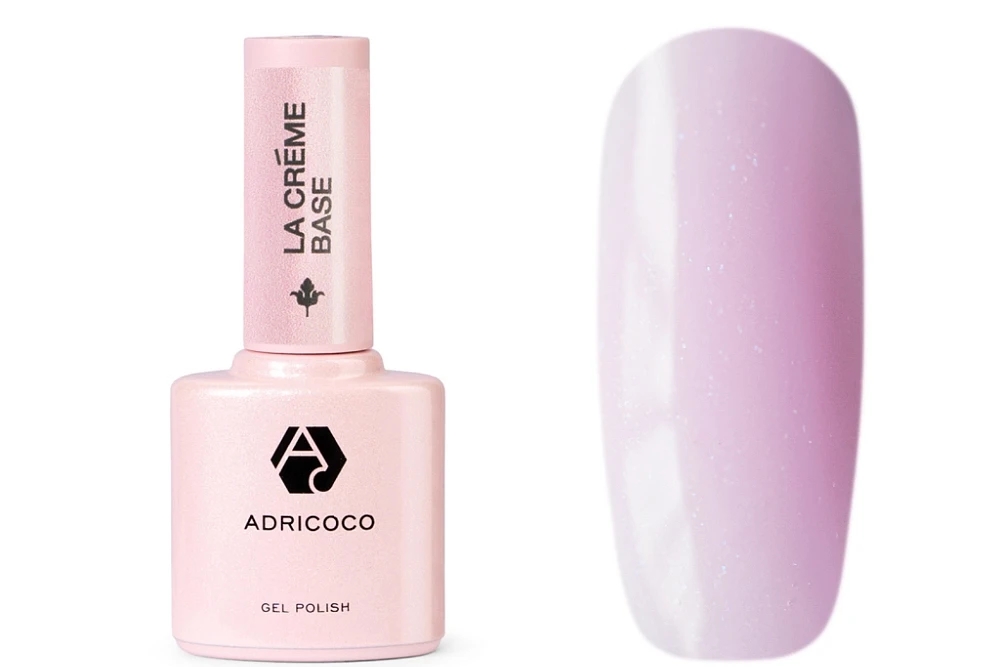 Adricoco, La creme base - камуфлирующая база №12 (легкий лиловый с шиммером), 10 мл