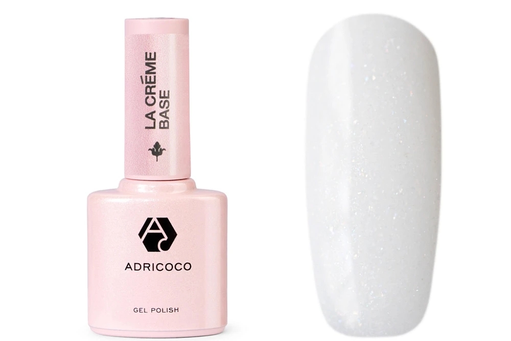 Adricoco, La creme base - камуфлирующая база №13 (молочный белый с шиммером), 10 мл