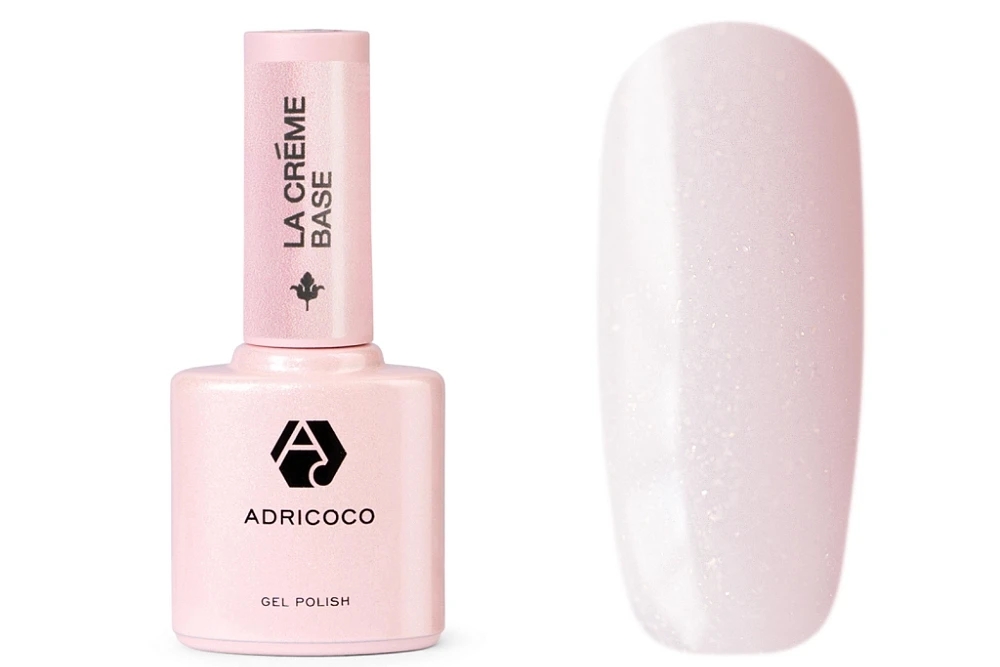 Adricoco, La creme base - камуфлирующая база №17 (пастельный розовый с шиммером), 10 мл