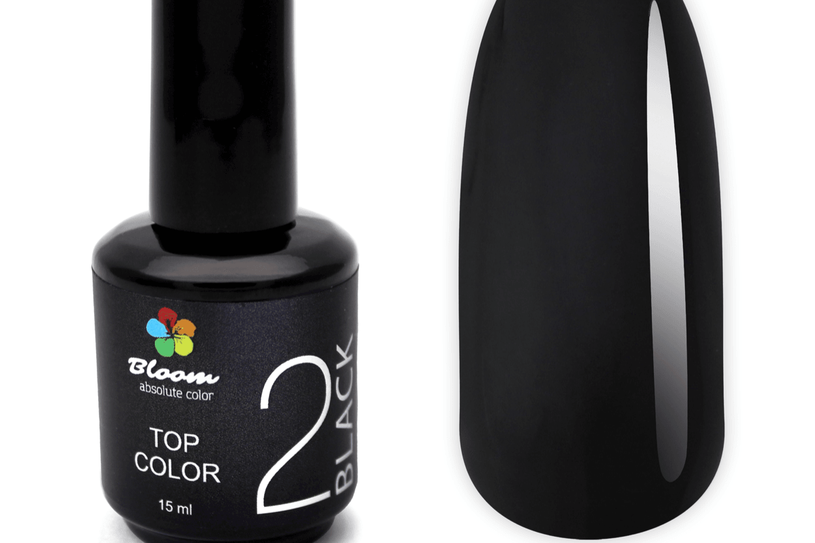 Bloom top Color №2, черный, 15 мл.