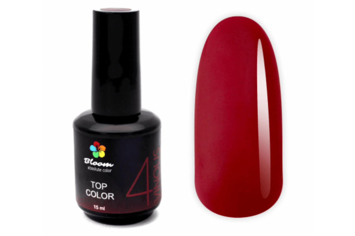 Bloom top color №4, бордовый, 15 мл.