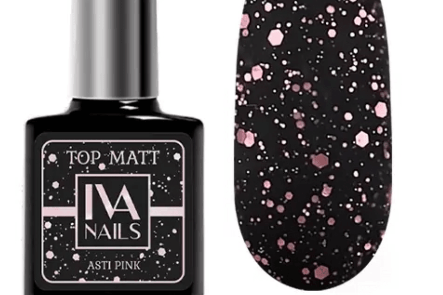Iva Nails топ Asti Pink (матовый), 8 мл. 
