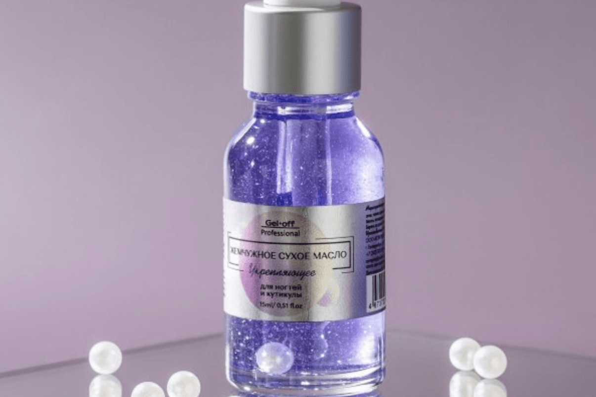 Жемчужное сухое масло Gel-Off Professional, укрепляющее, 15 ml