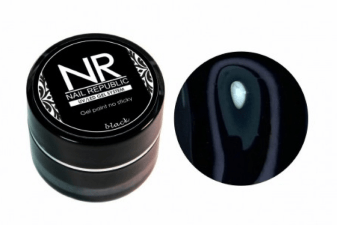 Nail Republic Гель - краска Черная, 5 гр.