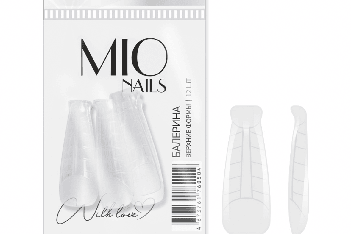 Mio Nails, верхние формы «Балерина», 12 шт.