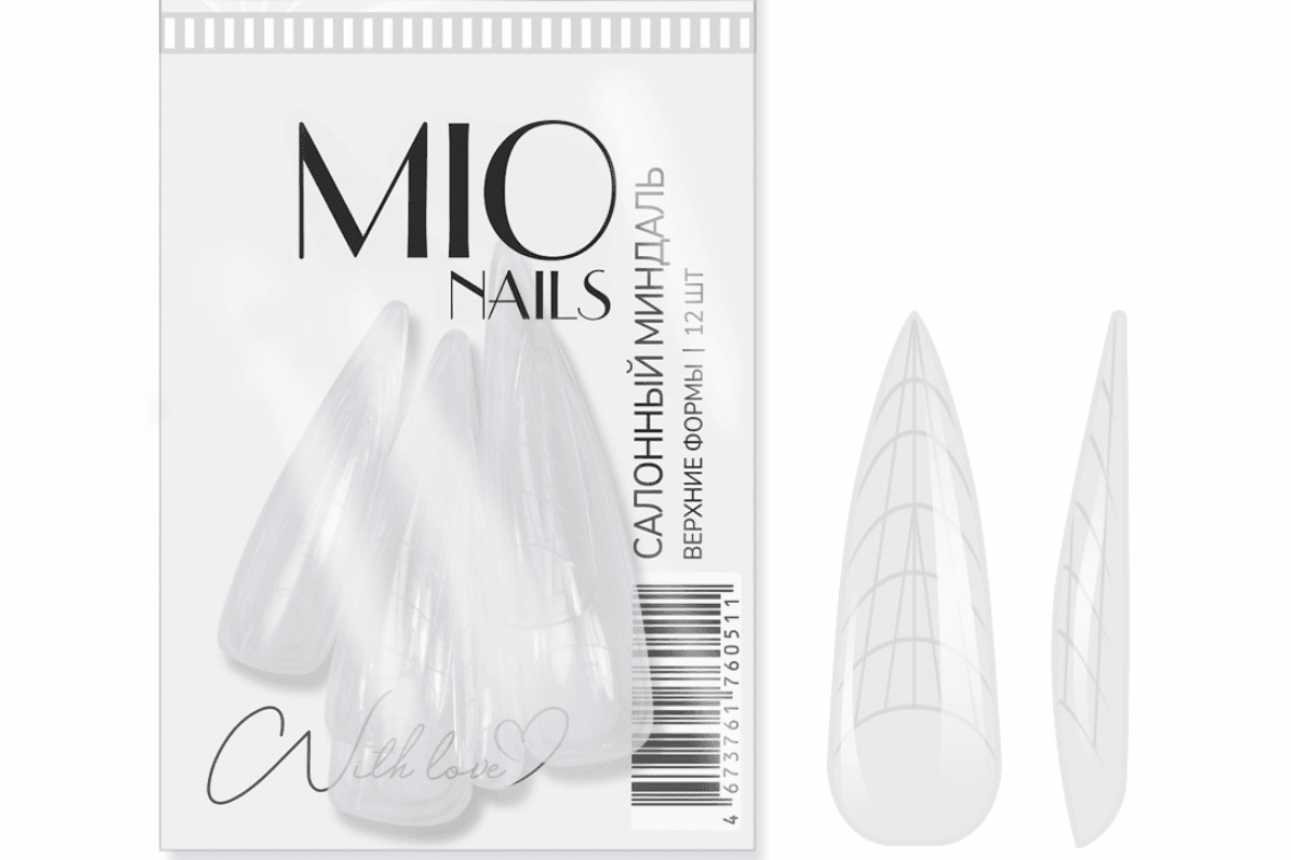 Mio Nails, верхние формы «Салонный миндаль»,12 шт.