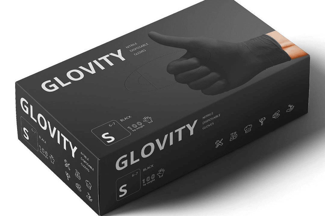 Перчатки GLOVITY S черные 