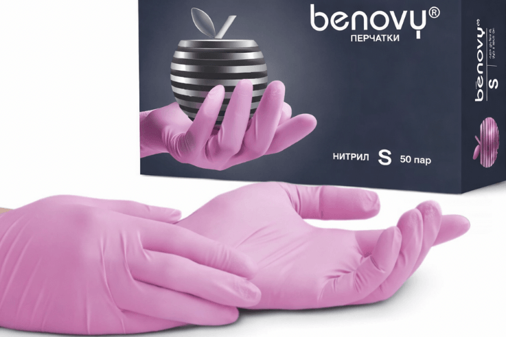 Перчатки BENOVY S розовые