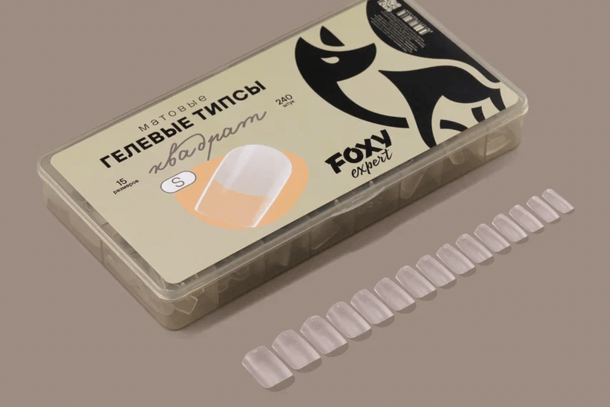 Foxy Expert, гелевые типсы - квадрат S