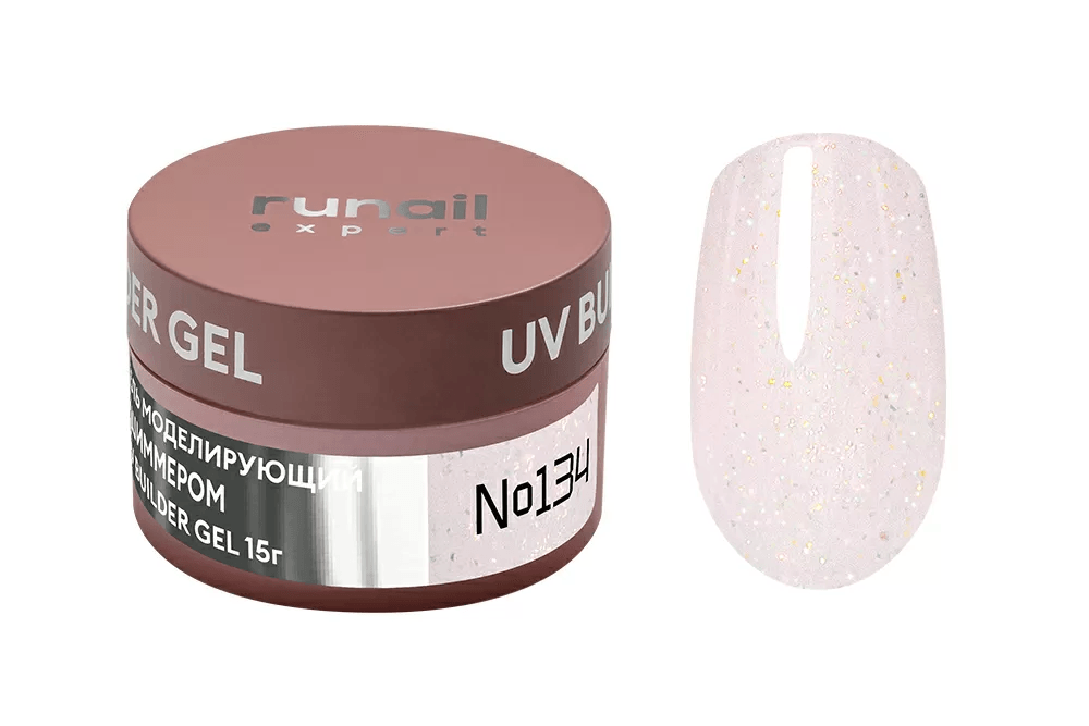 Гель моделирующий с шиммером UV BUILDER GEL Runail Expert Nº134