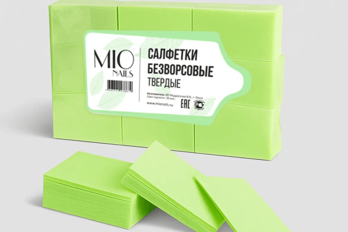 MIO Nails, салфетки твердые безворсовые