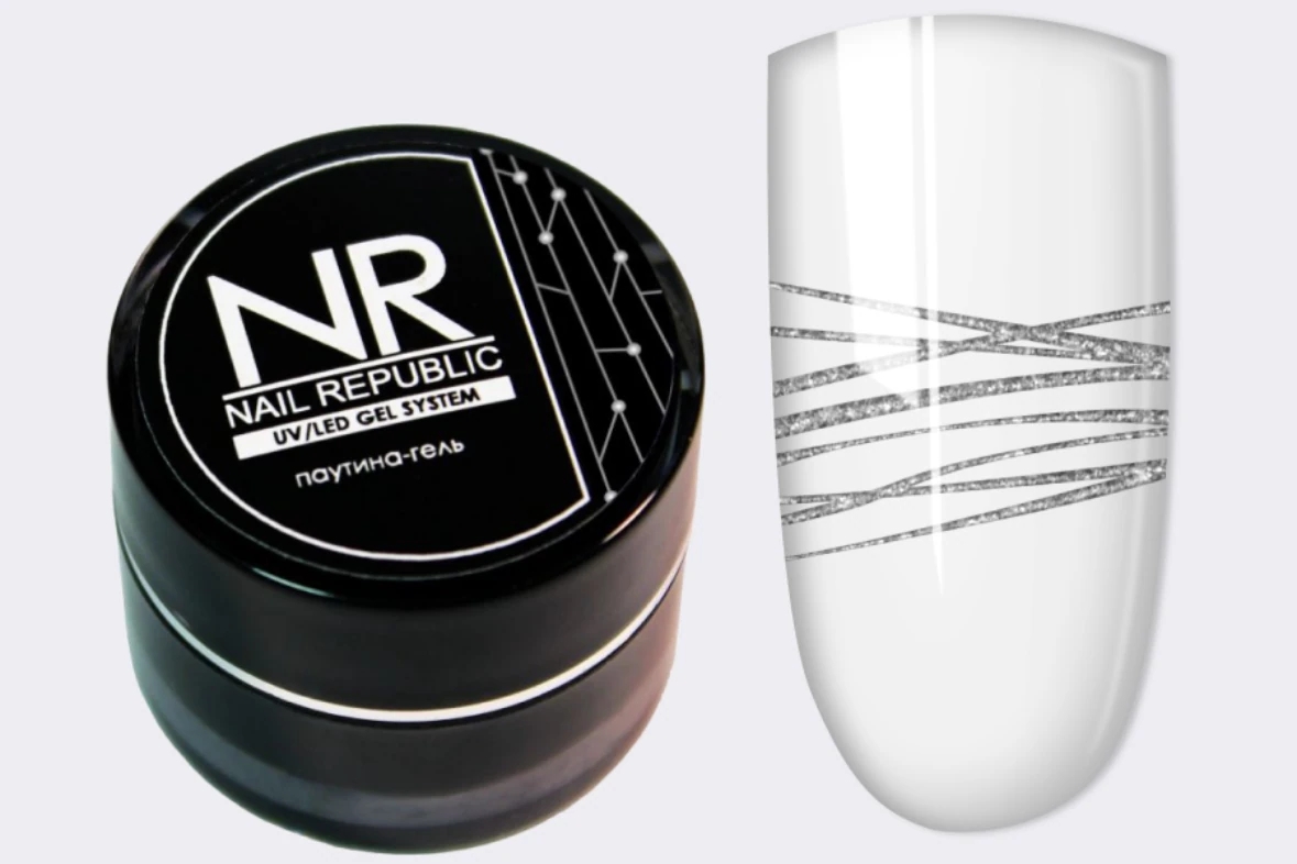 Nail Republic, Паутина-гель, Silver (5 гр)