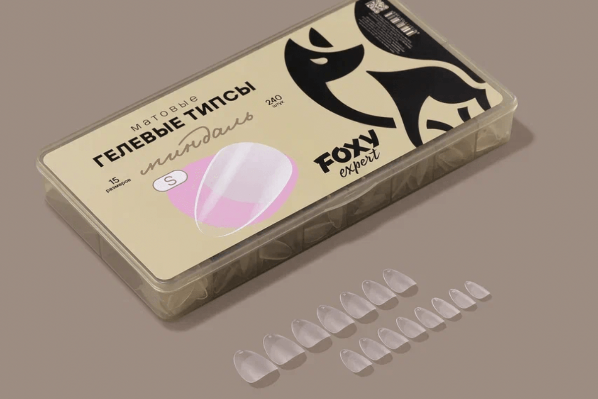 Foxy Expert, гелевые типсы - Миндаль S