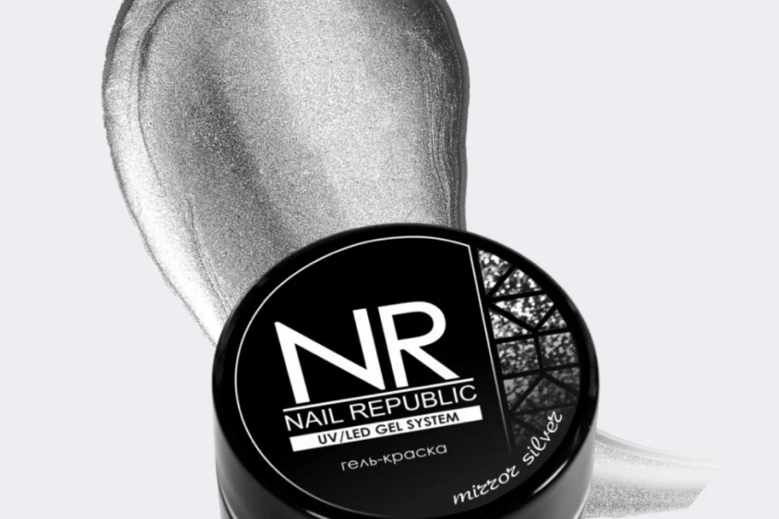 Nail Republic, Гель-краска Mirror Silver, (5 гр)