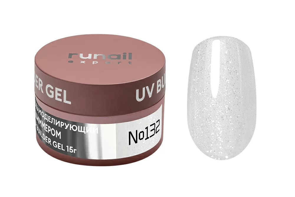 Гель моделирующий с шиммером UV BUILDER GEL Runail Expert Nº132