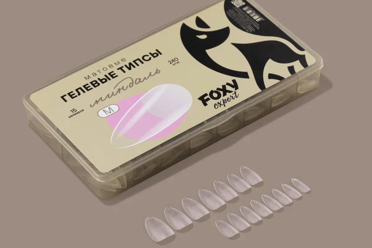 Foxy Expert, гелевые типсы - миндаль М
