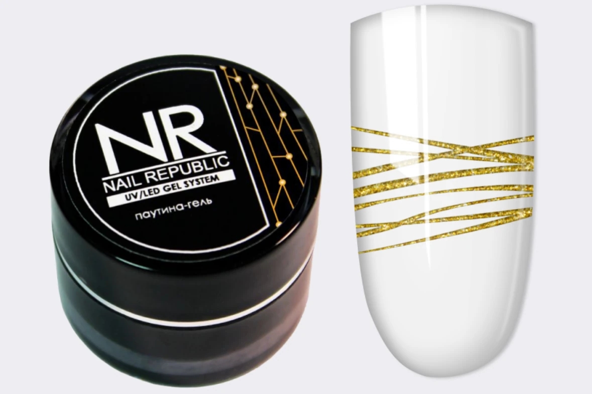 Nail Republic, Паутина-гель, Gold (5 гр)